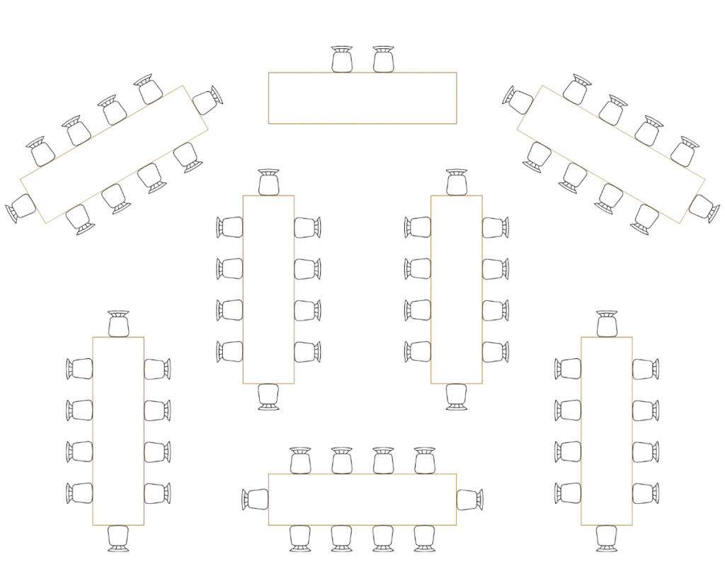 mapa de mesas de casamento